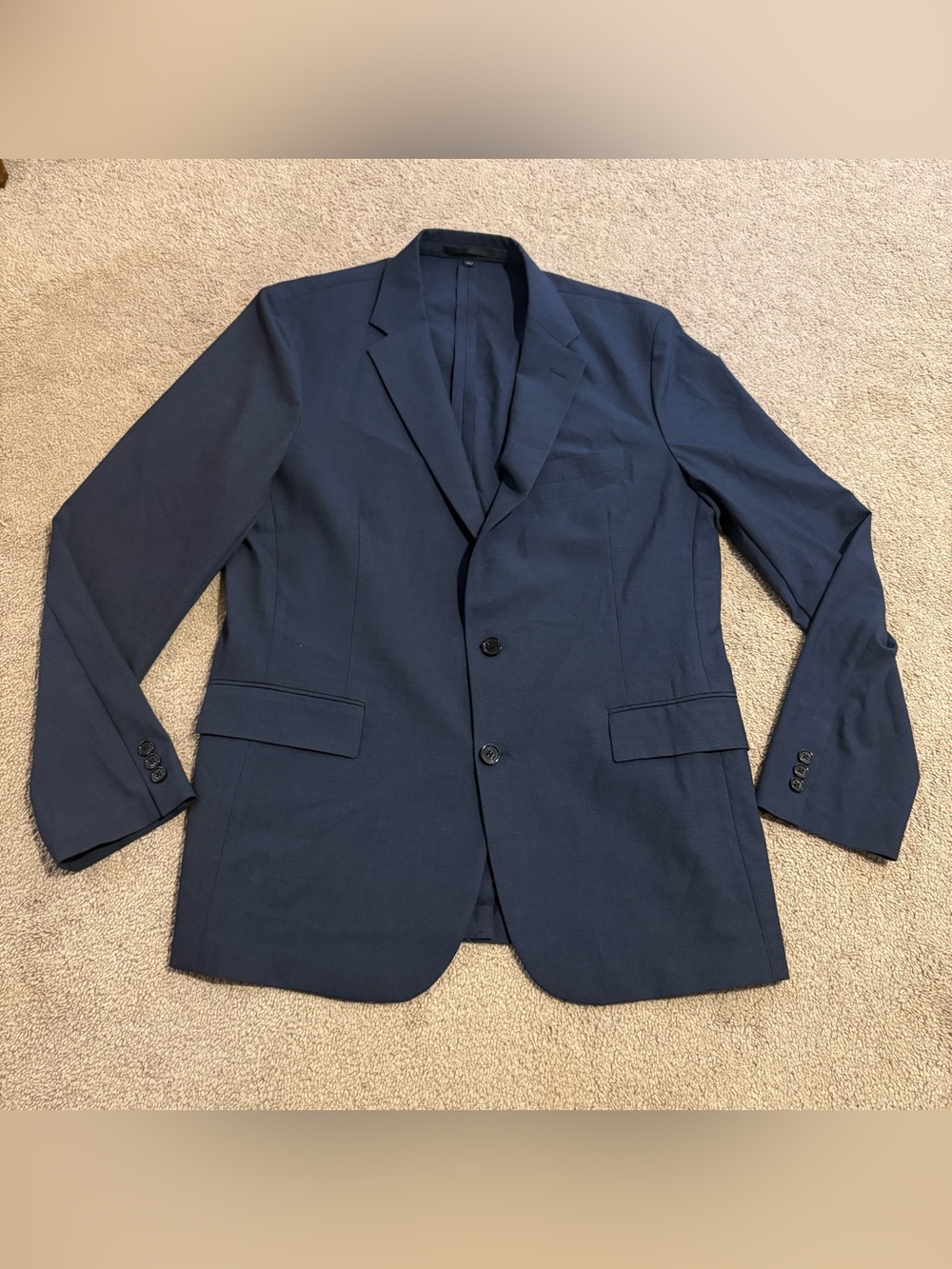 J. Crew Men's Thompson Performance Travel Navy Two-Button Sport Coat